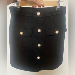 100% Wool‎ Skirt Star Buttons Size Medium